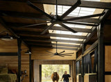 100 INCH Large Size Industrial PM DC Motor Ceiling Fan with 8 PCS Aluminum Blades ,6-Speed Remote W3775P462027