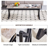 A coffee table is made of rock slab material, with a natural and smooth marble pattern on the W1151P154285