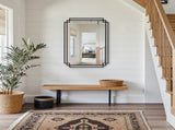 24*36 Ines Modern Vanity Mirror with Multi-functional Shelf, Large bathroom Mirror, Black Frame W708P421807