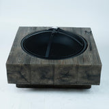 Wood-Fueled Outdoor Fire Pit with Wood Grain Design W2734P228321