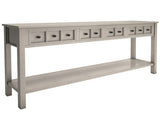 Rustic Entryway Console Table, 60" Long Sofa Table with two Different Size Drawers and Bottom Shelf 30833518