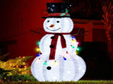 4FT Lighted Snowman Christmas Yard Decorations, Pre-lit Pull Up Snowman with 100 White LEDs, 63276687