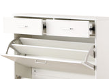 Large size Shoe Cabinet,Free Standing Tipping Bucket Shoe Rack Organizer with 2 Flip Drawers&2 W2516P185160