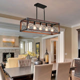 (Same as W1340P155968/L1011-RW) 5-Light Retro Farmhouse Chandelier For Kitchen, Living, Dining W1340P206645