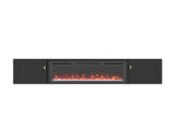 67 in. Black Media TV Stand in High Gloss Paint MDF T3609P347458