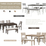 Classic and Traditional Style 6 - Piece Dining Set, Includes Dining Table, 4 Upholstered Chairs & 96380946