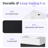 18.6" Bathroom Vanity with Sink, Bathroom Vanity Cabinet with Two-tier Shelf, Left or Right N725P212181B