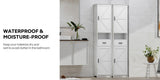 69" H Tall Bathroom Storage Cabinet with 2 Barn Doors and 1 Drawer, Narrow Storage Unit, Adjustable W2386P207759