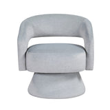 ZNTS Modern Luxury Swivel Accent Chair 1pc Gray Velvet Upholstery Solid Wood Stylish Home Furniture B011P283813