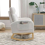Welike 27.6"W Modern Accent High Backrest Living Room Lounge Arm Rocking Chair, Two Side W83472313