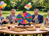 14-Slot Customizable Spinning Prize Wheel with Foldable Stand, Rewritable Tabletop Fortune Wheel 60013848