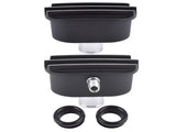 Aluminum Valve Cover Breather PCV Combo Kit Finned Valve Cover Breather Black 63183266
