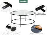 2 Layers 5mm Thick Tempered Glass Countertops Round Wrought Iron 78826240