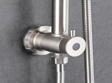 Brushed Nickel 6 Inch Rain Shower Head with Handheld Shower Head Bathroom Rain Shower System W121956007