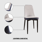 51" 6 person glass dining table set, kitchen set with black metal leg dining table and chairs, 41483916
