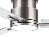 52" Brushed Nickel Lowe Profile Ceiling Fan with Light W1367P270460