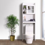 Modern Over The Toilet Space Saver Organization Wood Storage Cabinet for Home, Bathroom -White W40931565