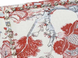 Accent Chair, Floral Armchair, Nailhead Trim, Red and white Decor, Solid Wood Legs, Farmhouse 38974784