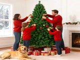 6ft Artificial Christmas Tree with 1,000 Branch Tips, Hinged PVC Xmas Tree with Metal Stand, Green 82451435