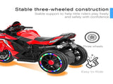 Electric Motorcycle for Kids, 12V Battery Powered Ride on Toys 3 Wheels Motorcycle with LED Lights, 46188607