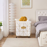 Laundry Baskets,Collapsible Laundry Basket with Wheels,Removable Lined for Easy Cleaning Storage 28852055