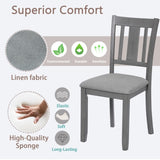 Wooden Dining Chairs Set of 4, Kitchen Chair with Padded Seat, Upholstered Side Chair for Dining W1998126421