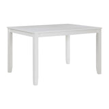 Classic Transitional 5pc Dining Set White Finish Dining Table and Four Side Chairs Set Lattice-Back B011P144224