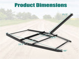 74" Heavy-Duty Drag Harrow with 80 lbs Load Capacity, Tow-Behind Leveling Tool for Driveway, Garden 69892859