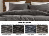 3PCS Full/Queen Waffle Washed Duvet Set B035P341120