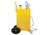 30 Gallon Gas Caddy Tank Storage Drum Gasoline Diesel Fuel Transfer with universal wheel Bright 68069886