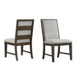 Aberll Solid Wood Upholstered Dining Chairs, Set of 2, Gray T2574P164584