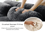 2-seater Modular Sectional Sofa Couches,Soft Fluffy Plush Fabric Bottom Anti-Slip Design,32D High W714P380187