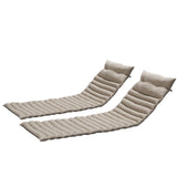 2PCS Set Outdoor Lounge Chair Cushion Replacement Patio Funiture Seat Cushion Chaise Lounge W41983634