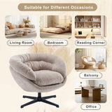 Modern Chenille Chair, 360&deg Swivel Club Chair/Accent Chair with Removable Cushion, Round N817P207777K