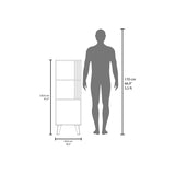 Vance 47" High One Door Cabinet with Two Open Shelves Dark Wengue - Light Oak B070P254781