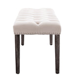 ZNTS Heng Ming Upholstered Tufted Ottoman , Velvet Dining Bedroom Footrest Stool Accent W212132683