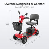 ZNTS 4 Wheel Mobility Scooters, Upgrade Electric Power Mobile Scooter for Seniors Adult with Lights 92516024