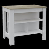 Brooklyn Antibacterial Surface Kitchen Island, Three Concealed Shelves B128P148887