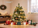 2 Pack 24" Rotating Pre-Lit Mini Christmas Tree with 8 Music Tracks, 35 Warm White LEDs, PVC 06111500