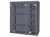67" Portable Clothes Closet Wardrobe with Non-woven Fabric and Hanging Rod Quick and Easy to 69240529
