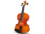 Brand new 4/4 natural tiger-striped acoustic violin set includes pitch stickers, tuner, strings, 00914911