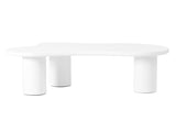 ON-TREND 44'' x 25.9'' Easy Assembly Cloud Coffee Table with 1.5'' Thick Tabletop, Cream Style N721P190395K