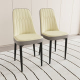 63 "medieval modern cream style MDF dining table and PU dining chair set 6. Assemble Desktop and 61294361