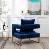 Lenola Contemporary Upholstered Accent Arm Chair, Blue T2574P164509