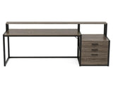 63 Inch Ergonomic Computer Desk with Drawers and Monitor Stand, Office Desk 23001522