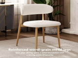 Dining Chairs Set of 2, Metal Kitchen Chairs with Modern Fabric Upholstered for Dining Room, Beige 78631673