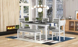 Classic and Traditional Style 6 - Piece Dining Set, Includes Dining Table, 4 Upholstered Chairs & 96380946