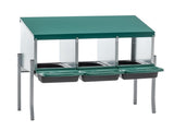 Nesting Boxes for Chickens, 3 Holes Chicken Nesting Boxes with Legs, Chicken Laying Box with Lid 92102638