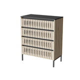 4 Drawer Storage Cabinet,Freestanding Cabinet,Bedroom Clothing Storage,Large Capacity,Modern W2673P208644