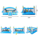 Multifunctional Jump 'n Slide Inflatable Bouncer for Kids Complete Setup with Blower - 198" x 180" 95184264